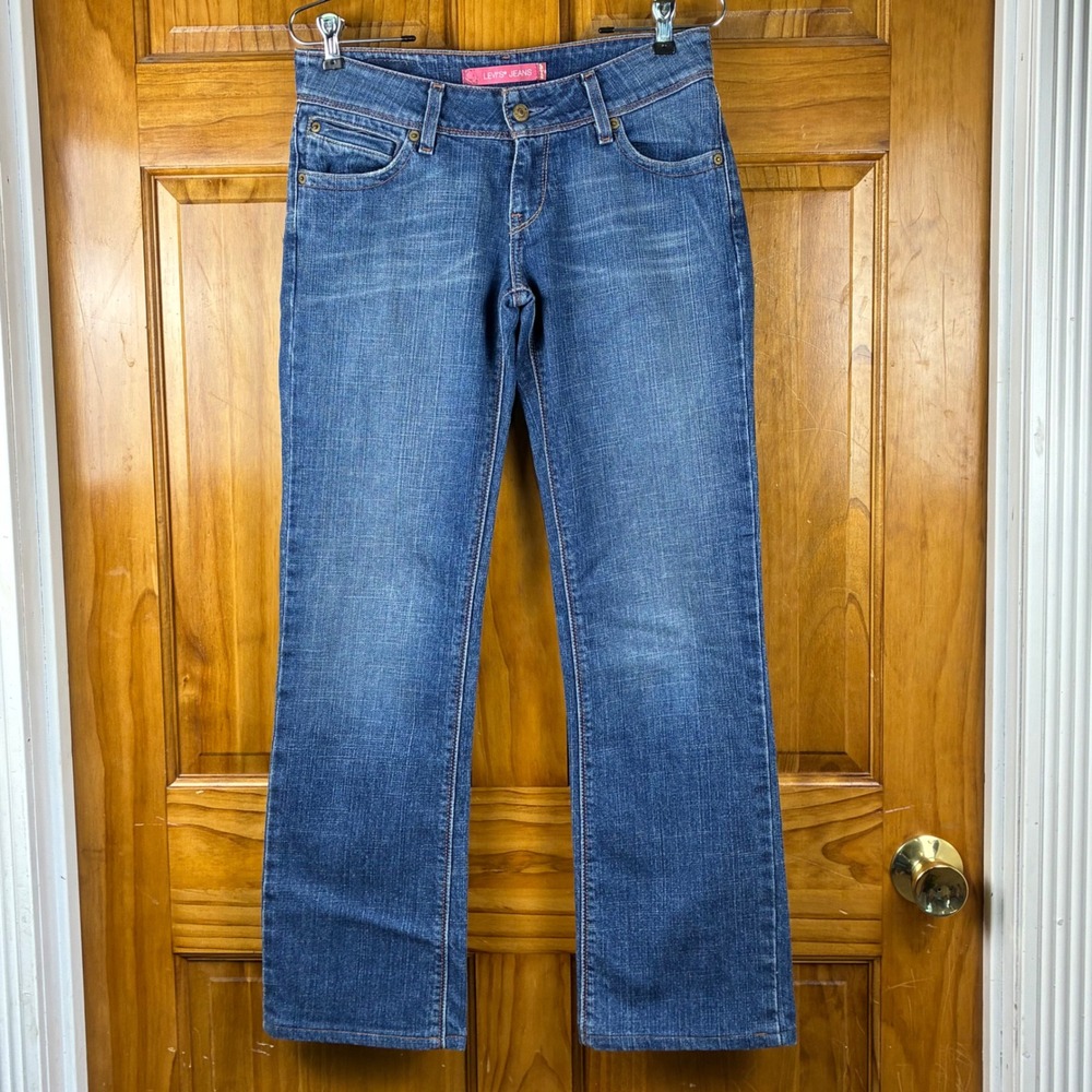 Levis Jeans 518 Womens 5 Y2K Low Rise Straight Leg Med Wash Denim Indie Sleaze